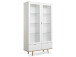 Vitrine >Dalarna< in Weiß aus Metall - 100x185x40cm (BxHxT)