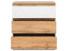 Kommode >Ravenna< in Honig-Eiche Weiß - 80x80x45cm (BxHxT)