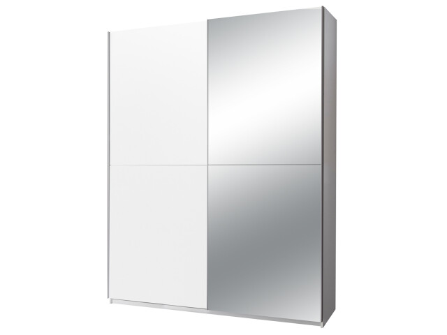 Schwebetürenschrank >Noni< in Weiß - 170x196x59cm (BxHxT)