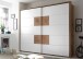 Schwebetürenschrank >Constantin< in Wildeiche / Weiß - 270x225x60cm (BxHxT)