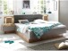 Bett >Constantin< in Wildeiche / Basaltgrau - 305x26x33cm (BxHxT)