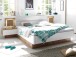 Bett >Constantin< in Wildeiche / Weiß - 305x26x33cm (BxHxT)