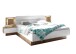 Bett >Constantin< in Wildeiche / Weiß - 305x26x33cm (BxHxT)