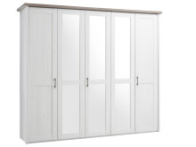 Schlafzimmer-Set >Lebbie< in Pinie Weiß -...