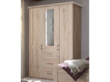 Kleiderschrank >Lebbie< in San Remo Eiche - 150x212x62cm (BxHxT)