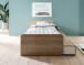 Bradford Modernes Einzelbett mit 3X Schubkästen 90 x 200 cm - Praktisches Jugendzimmer Kojenbett in Eiche Sonoma Optik - 95 x 66 x 204 cm (B/H/T)