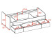 Bradford Modernes Einzelbett mit 3X Schubkästen 90 x 200 cm - Praktisches Jugendzimmer Kojenbett in Eiche Sonoma Optik - 95 x 66 x 204 cm (B/H/T)