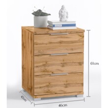 Nachtkommode >Nelli< in Wildeiche - 46x61x42cm (BxHxT)