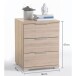 Nachtkommode >Nelli< in Sonoma-Eiche - 46x61x42cm (BxHxT)