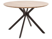Esstisch >Tyrus< in Wildeiche aus MDF - 120x76x120cm (BxHxT)