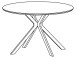 Esstisch >Tyrus< in Wildeiche aus MDF - 120x76x120cm (BxHxT)
