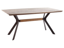 Esstisch >Shayna< in Schwarz/matt aus MDF -...