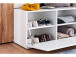 Sitzbank >Gandia< in Weiß matt / Weiß Hochglanz aus Metall - 90x47x38cm (BxHxT)