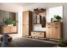 Sitzbank >Torrent< in Grandson Oak Nachbildung - 101x46x38cm (BxHxT)
