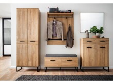 Garderobenschrank >Torrent< in Grandson Oak Nachbildung - 66x196x38cm (BxHxT)