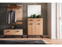 Garderobenpaneel >Torrent< in Grandson Oak Nachbildung - 90x113x28cm (BxHxT)