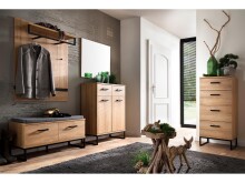 Garderobenpaneel >Torrent< in Grandson Oak Nachbildung - 90x113x28cm (BxHxT)