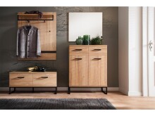 Garderobenpaneel >Torrent< in Grandson Oak Nachbildung - 90x113x28cm (BxHxT)