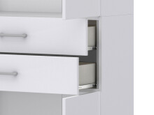 Büro-Set >Hamburg III< in Weiß aus Metall - 212,5cm (H)
