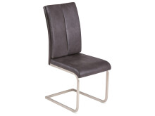Esszimmerstuhl >Karissa I< (2-er Set) in Anthrazit aus Metall - 41x98x66 (BxHxT)
