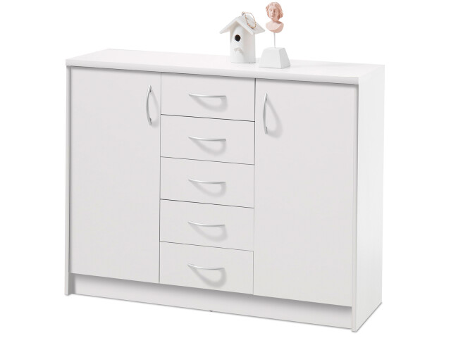 Kommode >Olli< in Weiß - 109x86x35cm (BxHxT)