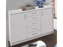 Kommode >Olli< in Weiß - 109x86x35cm (BxHxT)