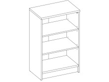 Regal >Olli< in Sonoma-Eiche - 54x86x34cm (BxHxT)