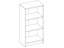 Regal >Olli< in Sonoma-Eiche - 54x111x34cm (BxHxT)
