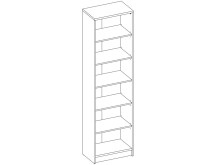 Regal >Olli< in Buche - 54x198x34cm (BxHxT)