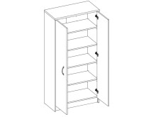 Aktenschrank >Olli< in Buche - 72x148x35cm (BxHxT)