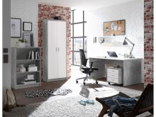 Aktenschrank >Olli< in Beton - 72x198x35cm (BxHxT)
