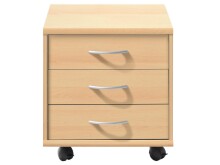 Rollcontainer >Olli< in Buche - 46x48x54cm (BxHxT)