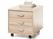 Rollcontainer >Olli< in Sonoma-Eiche - 46x48x54cm (BxHxT)