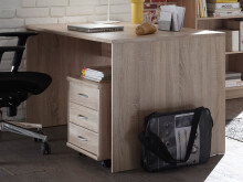 Schreibtisch >Olli< in Sonoma-Eiche - 106x75x75cm...