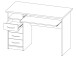 Schreibtisch >Taunton< in Sonoma-Eiche - 110x75x55cm (BxHxT)