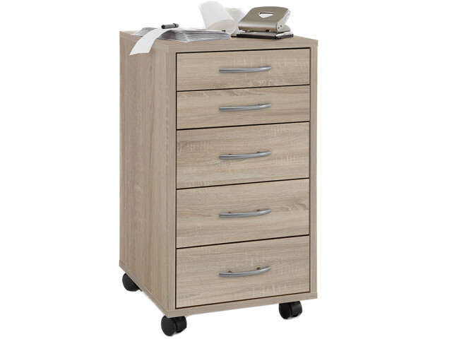 Rollcontainer >Pit< in Eiche - 33x63,5x38cm (BxHxT)