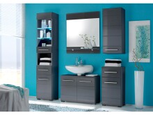 Hängeschrank >Corby< in grau aus MDF -...