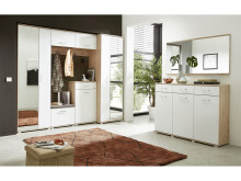 Schuhschrank >Arlington II< in chrom matt aus Metall - 60x104x38cm (BxHxT)