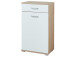 Schuhschrank >Arlington II< in chrom matt aus Metall - 60x104x38cm (BxHxT)