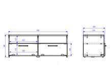 TV-Board >Ruth I< in Sonoma-Eiche - 95x36x35cm (BxHxT)