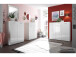 Schuhschrank >Olivia< in Weiß aus MDF - 135x122x40cm (BxHxT)