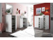 Schuhschrank >Olivia< in Weiß aus MDF - 135x122x40cm (BxHxT)