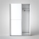 Schwebetürenschrank >Fred< in Weiß - 125x195.5x38cm (BxHxT)