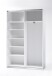 Schwebetürenschrank >Fred< in Weiß - 125x195.5x38cm (BxHxT)