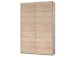 Schwebetürenschrank >Fred< in Sonoma-Eiche - 125x195,5x38cm (BxHxT)