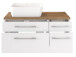 Badezimmer-Set >Davos< (6-teilig) in Weiß Wotan Eiche Nachbildung - 170x47 (BxT)