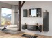 Badezimmer-Set >Davos< (6-teilig) in Graphit Grau-Matt Wotan Eiche Nachbildung