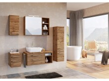 Badezimmer-Set >Davos< (6-teilig) in Wotan Eiche Nachbildung - 170x47cm (BxT)