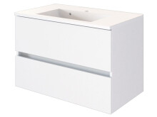 Badezimmer-Set >Baabe< (5-teilig) in Weiß - 190x47cm (BxT)