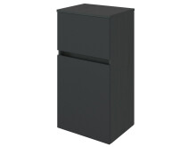 Badezimmer-Set >Baabe< (5-teilig) in Grau-Matt Graphit - 210x47cm (BxT)
